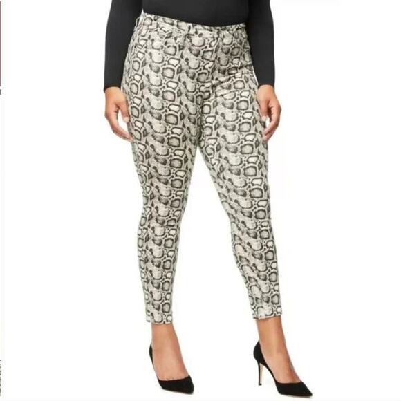NWT $169 Good American Good Legs High Rise Snake Print Jeans - Picture 4 of 8